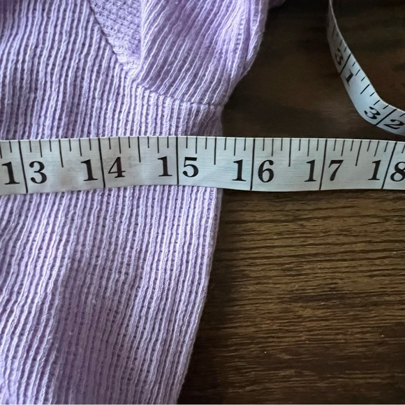 & OTHER STORIES Puff Sleeve Wrap Mini Dress Size XS Lavender Purple Ruffle - Picture 13 of 15